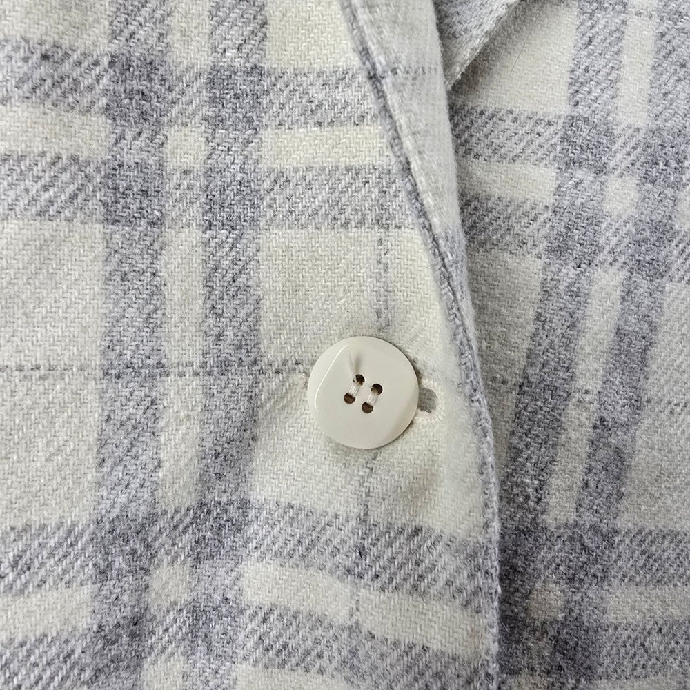 Vintage Chorus Line Cream & Grey Plaid Blazer Size 13/14