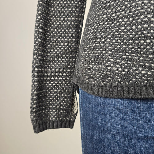 Ivivva charcoal marled cowl neck asymmetric wrap cardigan Size S/M