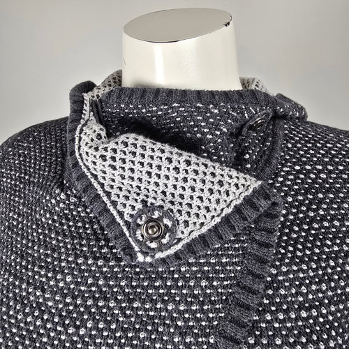 Ivivva charcoal marled cowl neck asymmetric wrap cardigan Size S/M