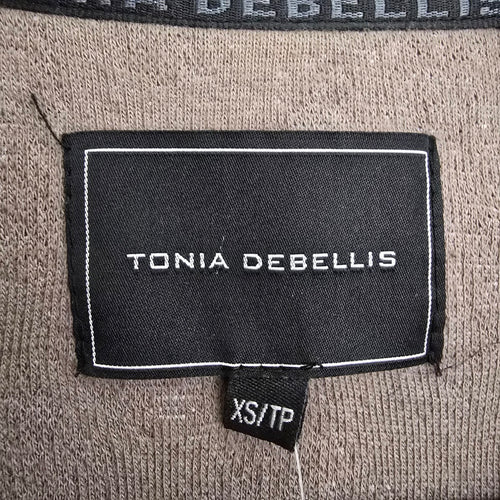 Tonna Debells Beige & Black Geometric Print Zip Jacket Size XS