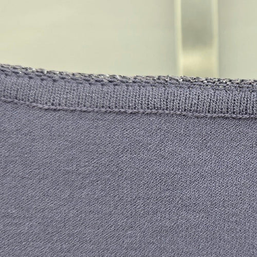 Marc Cain Lavender Knit Short Sleeve Top with Metallic Trim Size M