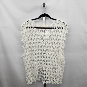 POL White Floral Lace Top WYC4 – One Size