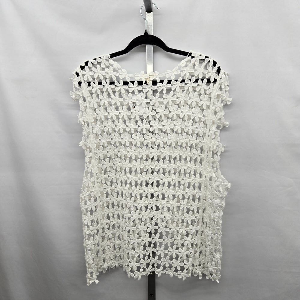 POL White Floral Lace Top WYC4 – One Size