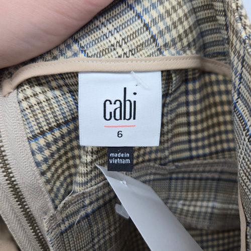 Cabi Tribute Trouser Effortless Brown Plaid Pants – Size 6