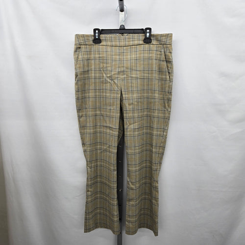 Cabi Tribute Trouser Effortless Brown Plaid Pants – Size 6