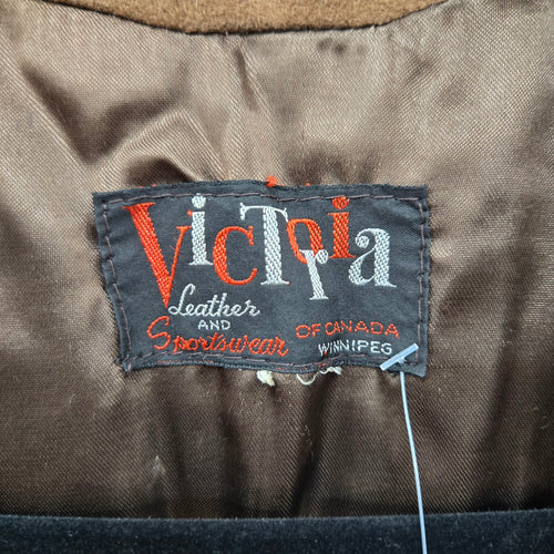 Victoria Leather & Sportswear Brown Suede Double-Breasted Jacket Size M/L