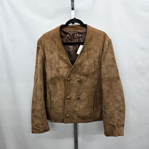 Victoria Leather & Sportswear Brown Suede Double-Breasted Jacket Size M/L