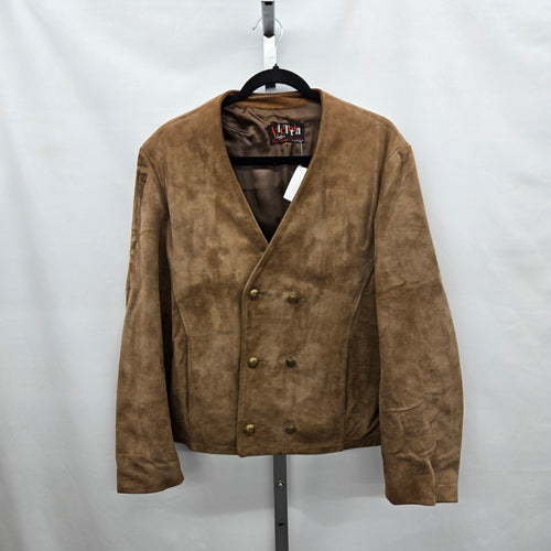 Victoria Leather & Sportswear Brown Suede Double-Breasted Jacket Size M/L