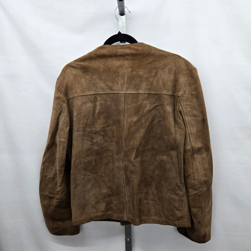 Victoria Leather & Sportswear Brown Suede Double-Breasted Jacket Size M/L