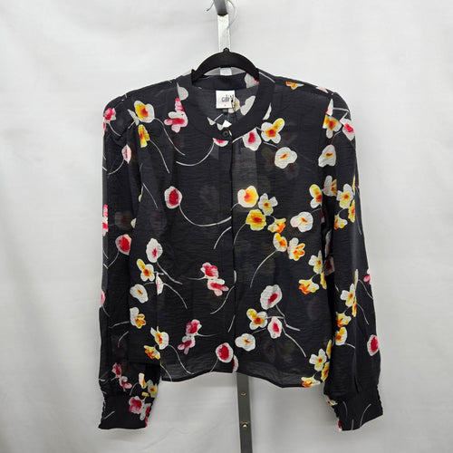 Cabi Greenhouse Blouse Black Floral – Size M