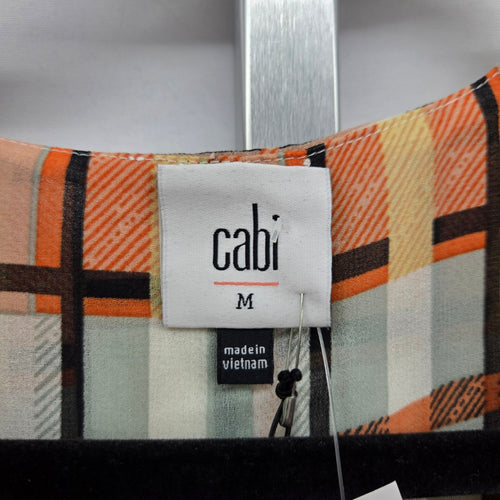 Cabi Whist Blouse Painted Plaid – Size M