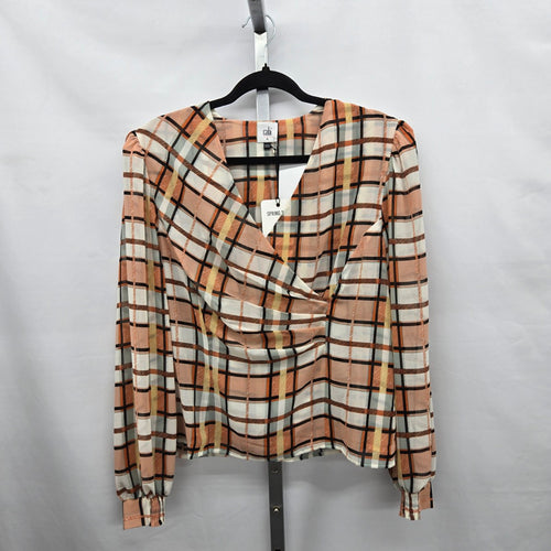Cabi Whist Blouse Painted Plaid – Size M
