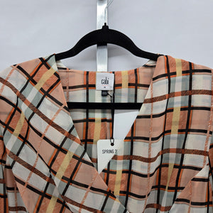 Cabi Whist Blouse Painted Plaid – Size M