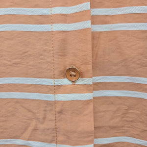 Cabi Camp Shirt Orange Stripe Short Sleeve Button Up Shirt – Size M