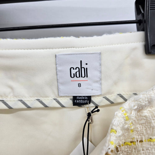 Cabi Coco Skirt Yellow Tailored Plaid Mini Tweed Skirt – Size 8