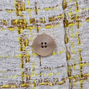 Cabi Coco Skirt Yellow Tailored Plaid Mini Tweed Skirt – Size 8