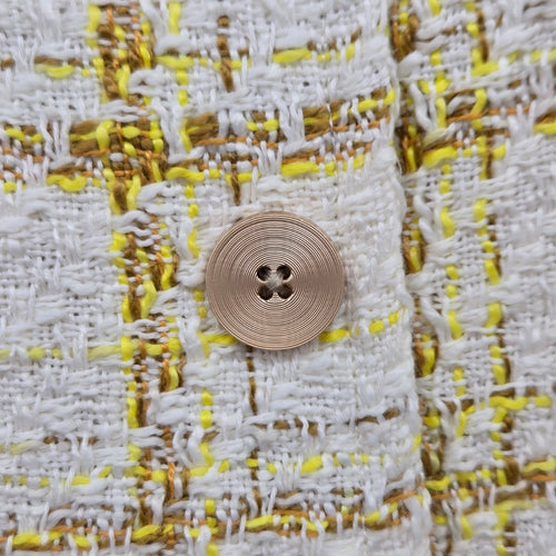 Cabi Coco Skirt Yellow Tailored Plaid Mini Tweed Skirt – Size 8