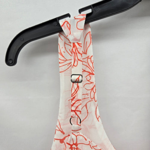 Cabi Stencil Top White & Orange Floral Sleeveless– Size M