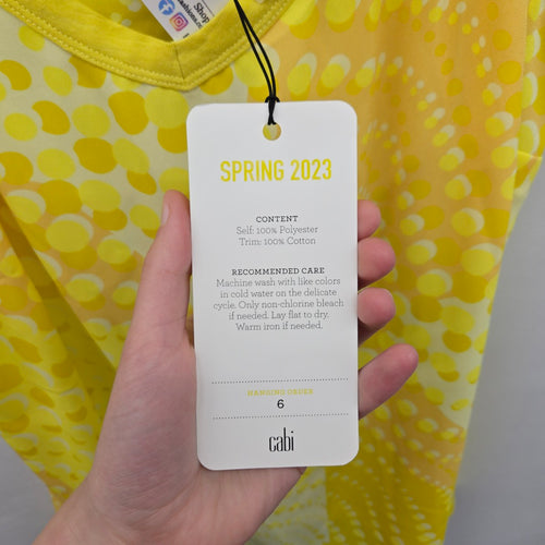 Cabi Sunbeam Cami Electric Yellow Sleeveless Top – Size M