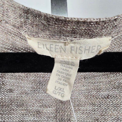 Eileen Fisher Organic Linen Dolman Sleeve Tunic Top Gray – Size L/XL