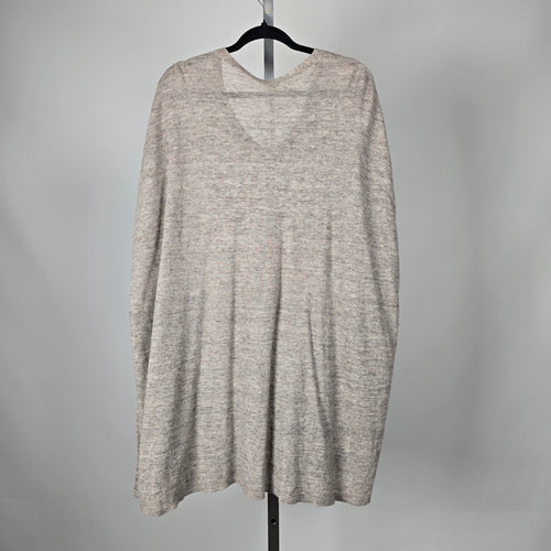 Eileen Fisher Organic Linen Dolman Sleeve Tunic Top Gray – Size L/XL