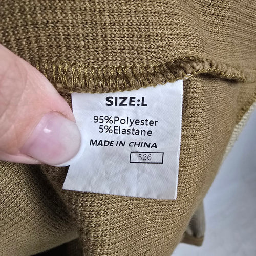 Salti Road Mixed Media Hooded Jacket Olive Tan – Size L