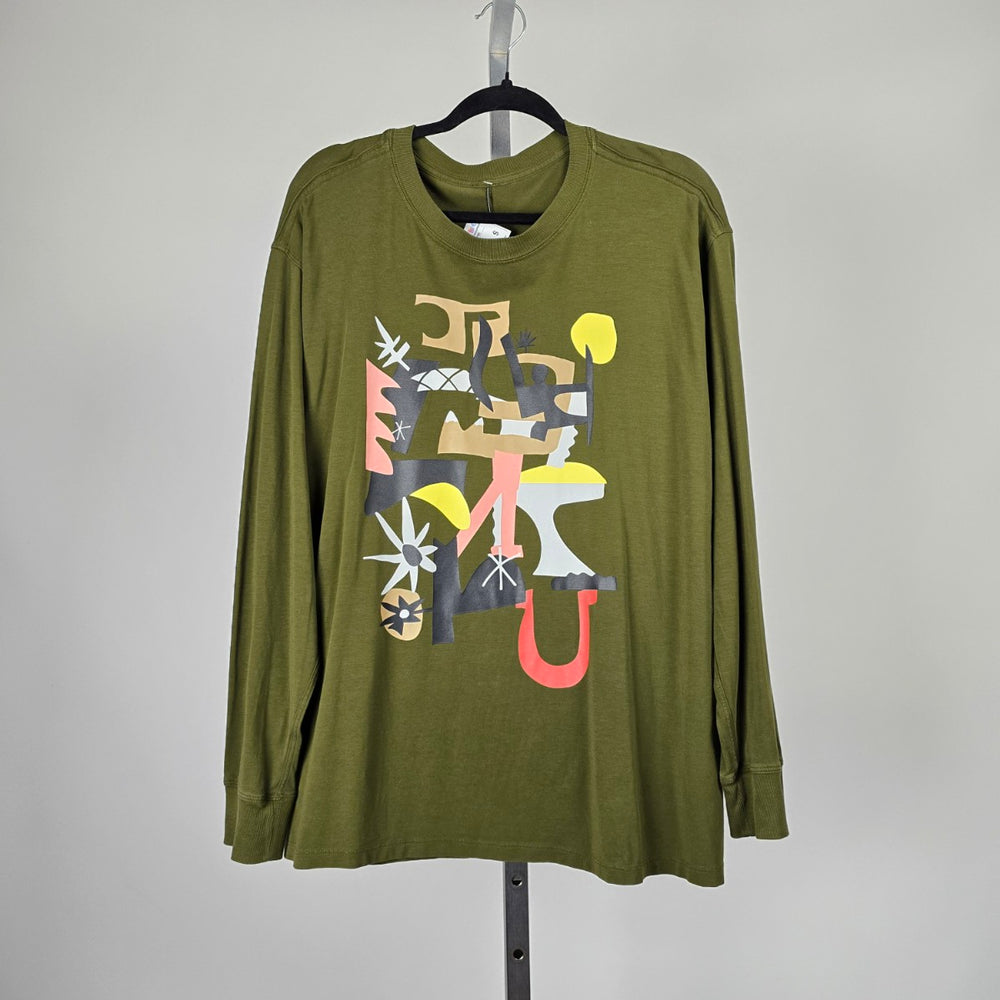 Lululemon x Justin Broadbent Team Canada Graphic Long Sleeve Shirt Olive Green – Size M/L
