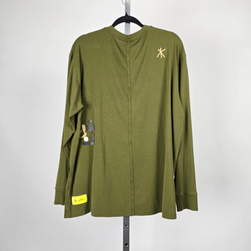 Lululemon x Justin Broadbent Team Canada Graphic Long Sleeve Shirt Olive Green – Size M/L