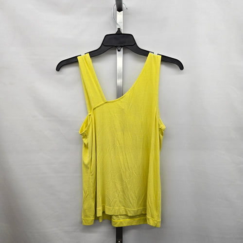 Cabi Radiant Citron Ribbed Asymmetrical Tank Top Size S
