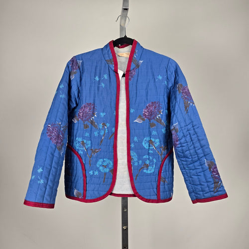 Vintage David Bradley Fashions quilted floral chinoiserie jacket Size S/M