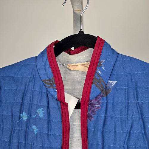 Vintage David Bradley Fashions quilted floral chinoiserie jacket Size S/M