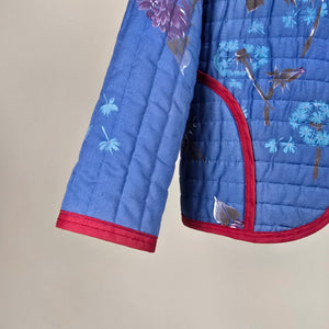 Vintage David Bradley Fashions quilted floral chinoiserie jacket Size S/M