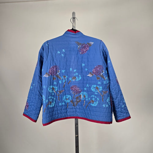 Vintage David Bradley Fashions quilted floral chinoiserie jacket Size S/M
