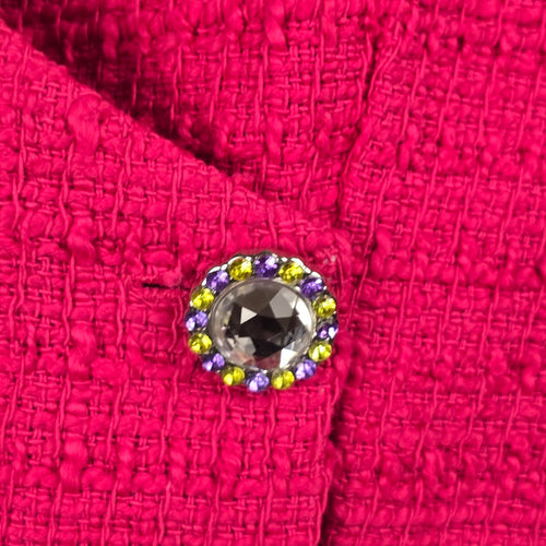 Zara Pink Bouclé Cropped Wrap Blazer – Size S