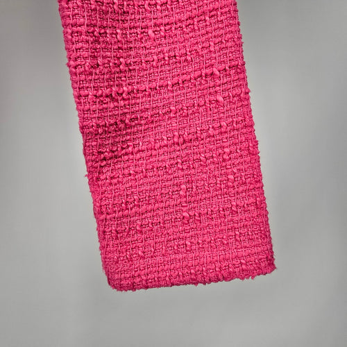 Zara Pink Bouclé Cropped Wrap Blazer – Size S