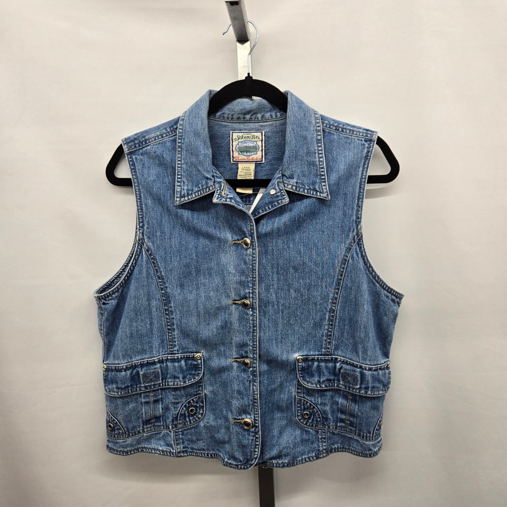 Vintage St. John’s Bay Denim Vest Blue 100% Cotton Vest Size L