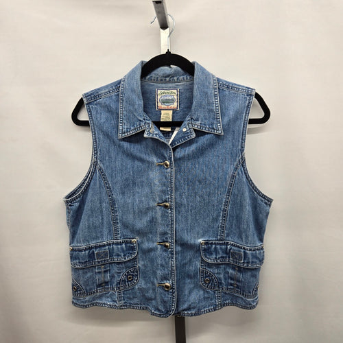 Vintage St. John’s Bay Denim Vest Blue 100% Cotton Vest Size L