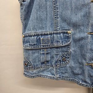 Vintage St. John’s Bay Denim Vest Blue 100% Cotton Vest Size L