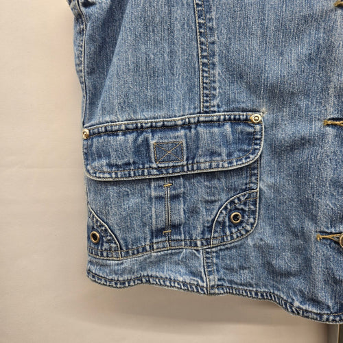 Vintage St. John’s Bay Denim Vest Blue 100% Cotton Vest Size L