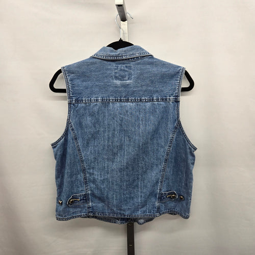 Vintage St. John’s Bay Denim Vest Blue 100% Cotton Vest Size L