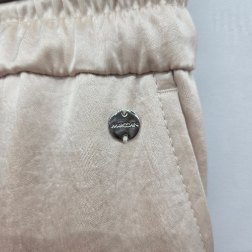 Marc Cain Beige Wide Leg Drawstring Trousers Size M