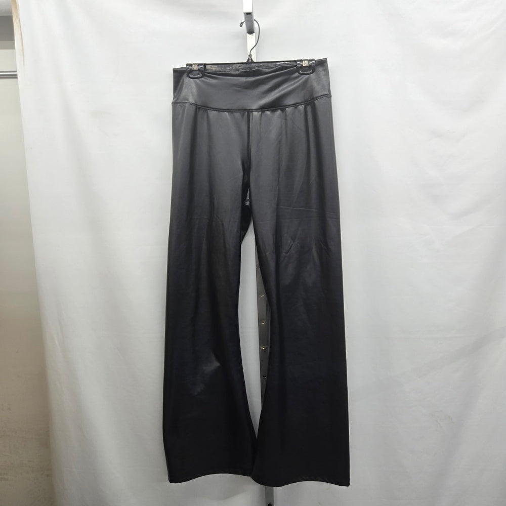 Aeropostale Black Faux Leather Wide Leg Pants Size L
