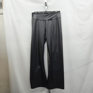 Aeropostale Black Faux Leather Wide Leg Pants Size L