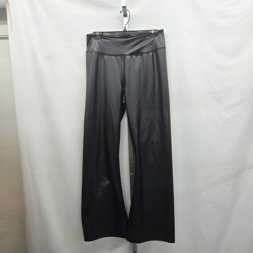 Aeropostale Black Faux Leather Wide Leg Pants Size L