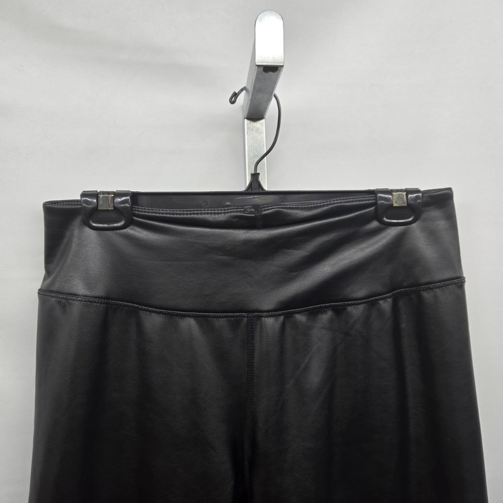 Aeropostale Black Faux Leather Wide Leg Pants Size L