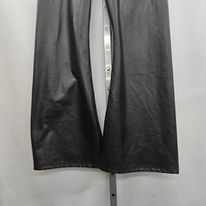 Aeropostale Black Faux Leather Wide Leg Pants Size L
