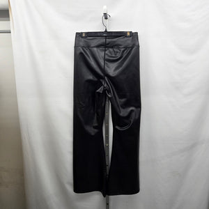 Aeropostale Black Faux Leather Wide Leg Pants Size L