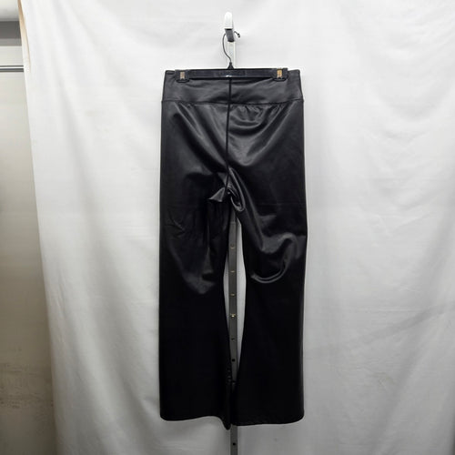 Aeropostale Black Faux Leather Wide Leg Pants Size L