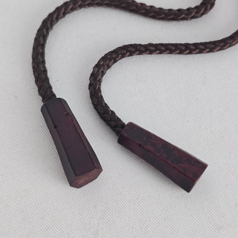 Vintage 1975 Carved Wood Chief Bolo Tie, Western Accessory