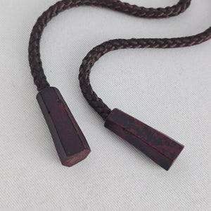 Vintage 1975 Carved Wood Chief Bolo Tie, Western Accessory